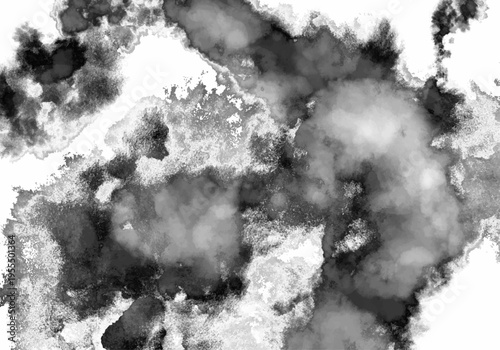 抽象的なモノトーンの水彩風テクスチャ背景、編集可能なベクター素材