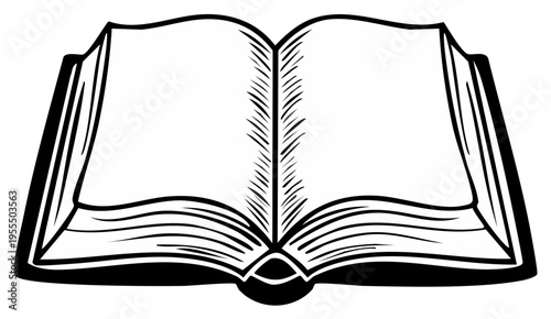 Open Book Vector Illustration