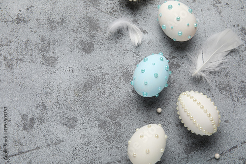 Easter eggs decorated with ...