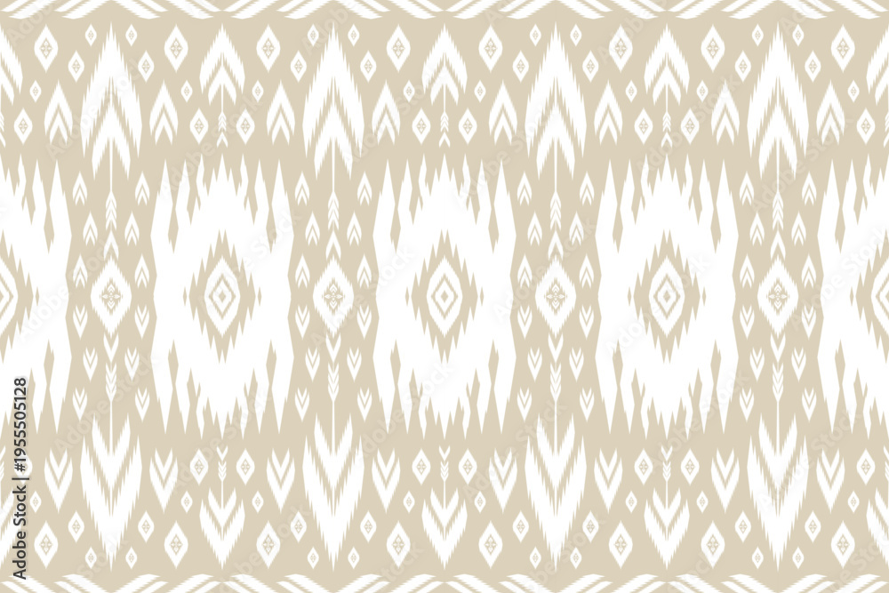 custom made wallpaper toronto digitalTHAI FABRIC BROWN WHITE SEAMLESS PATTERN	