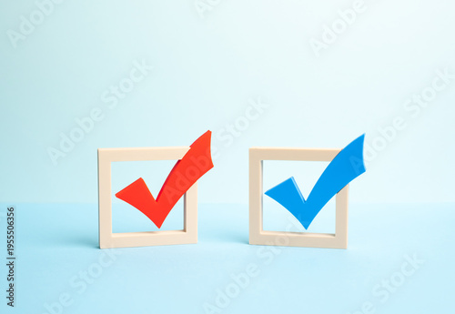 Fotografie Two checkboxes for voting