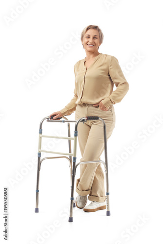 Mature woman with walking f...