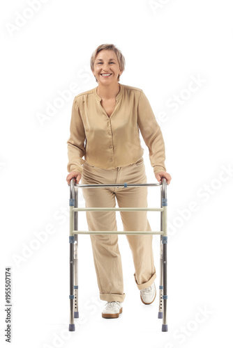 Mature woman with walking f...