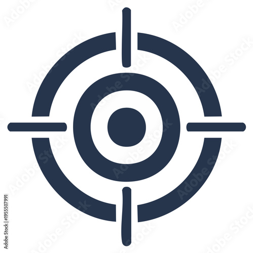 Simple Flat Design of a Target Graphic Symbol for Accuracy and Focus