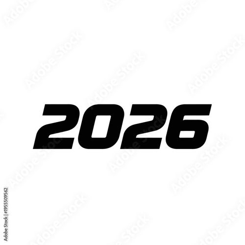 Bold and Modern Typography Display of the Year 2026 for Future Planning