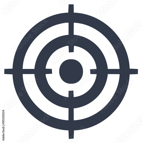 Simple target with crosshairs icon representing goals, focus, accuracy, and objectives