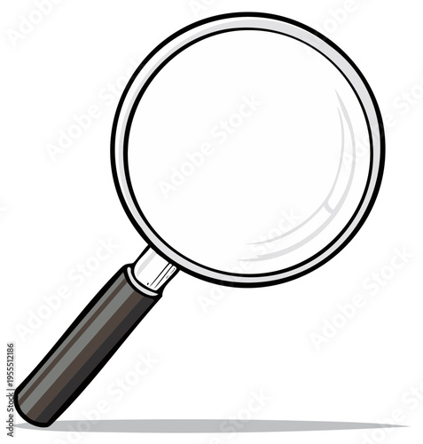 Magnifying glass illustration for investigation and discovery