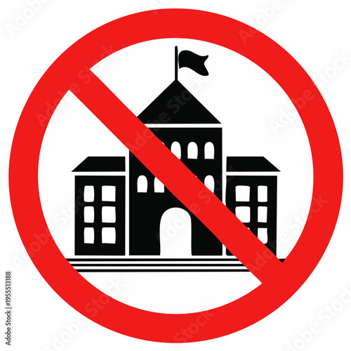No Entry To Building Sign Graphic Icon