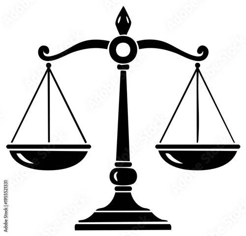 Classic justice scales symbolizing balance and fairness against a neutral backdrop
