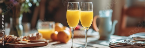 Fresh Orange Mimosas for a Sunny Morning Brunch