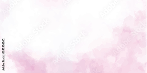 Abstract pink watercolor painting featuring a textured grunge paper design with soft pastel clouds and light smoke patterns against a vintage sky backdrop