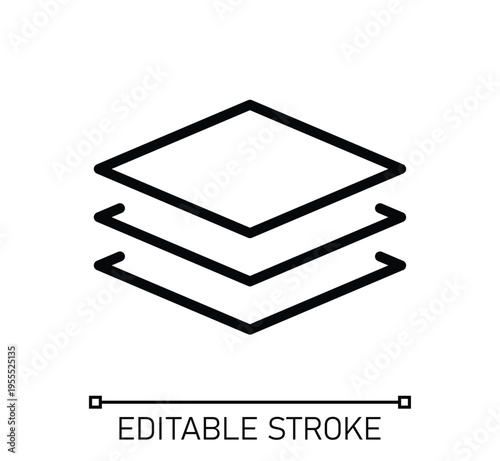 Line-art Stacked Layers Icon