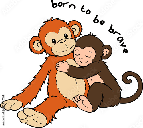 Photography Stay Kind Punch Baby Monkey SVG, Punch The Baby Monkey Png Svg, Born To Be Brave