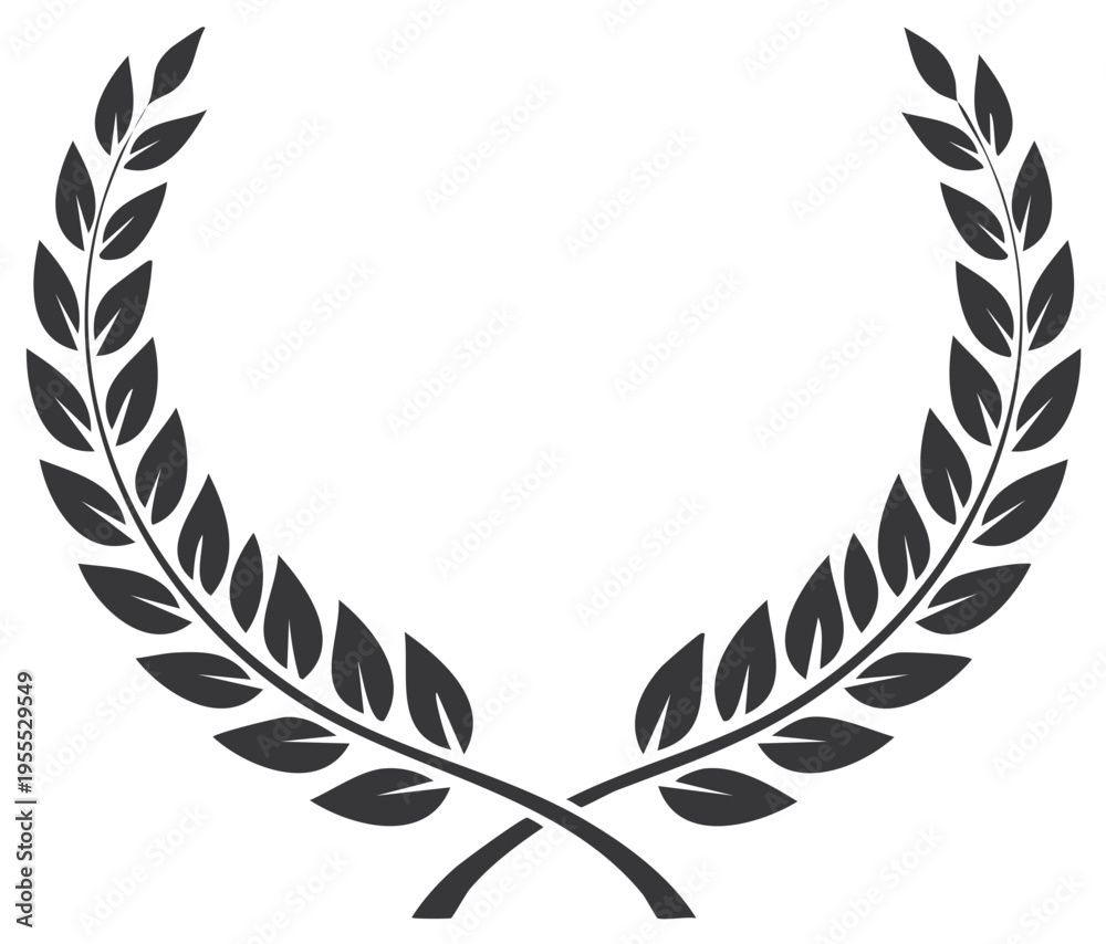 Fototapeta premium Laurel Wreath Illustration Symbolizing Achievement, Victory, Honor and Tradition