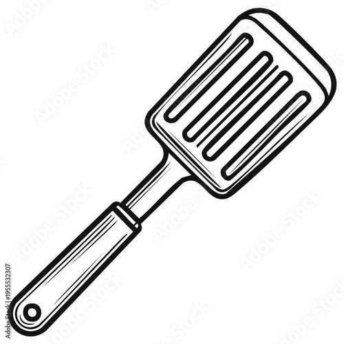Spatula illustration for kitchen tools and cooking equipment designs