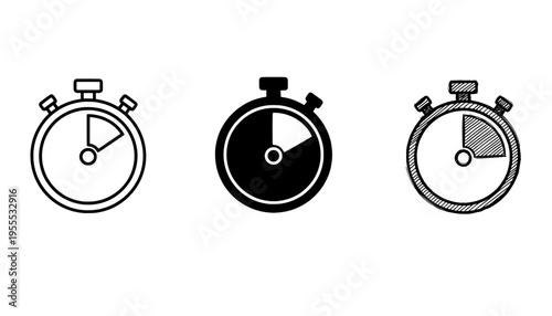 Stopwatch Timer Speed and Time Measurement Icon