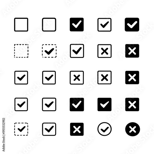Checkboxes vector set
Vector set of isolated images on a white background