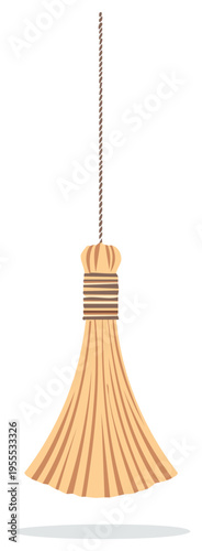 Classic Light Switch Pull Cord Hanging with Decorative Fabric Tassel