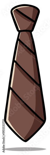 Classic brown necktie an essential formal accessory for professional fashion