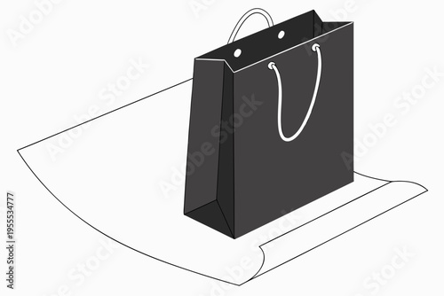 vector illustration of shopping bag