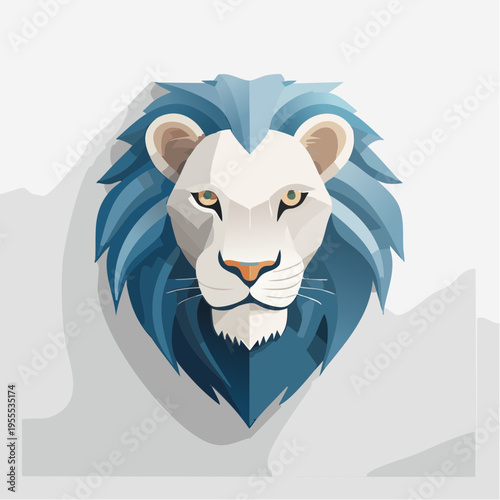 Minimalistischer Löwe (Logo-Stil)