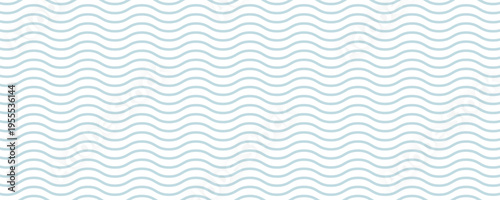 Seamless Wave Pattern, Hand drawn water sea vector background. Wavy beach print, curly grunge paint lines, watercolor stripes