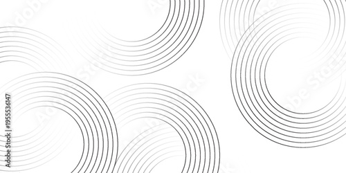 Blue abstract background with glowing circles. Swirl circular lines pattern. Geometric spiral. Twirl element. Modern graphic design. Futuristic technology concept.