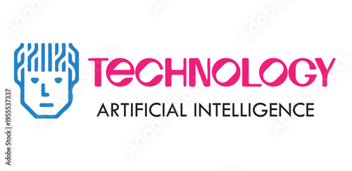Artificial Intelligence and Technology Digital Logo Concept