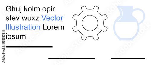 Design layouts, education templates, infographic elements, technology , process diagrams, industrial topics. Gear shape and pitcher with text placements. Infographic and design concepts explored