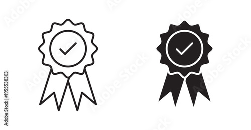 Accreditation icon. Vector illustration isolated on white.