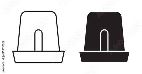 Ambulance siren icon. Vector illustration isolated on white.