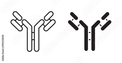Antibody icon. Vector illustration isolated on white.