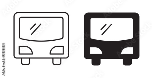 Bus icon. Vector illustration isolated on white.