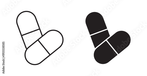 Capsule icon. Vector illustration isolated on white.