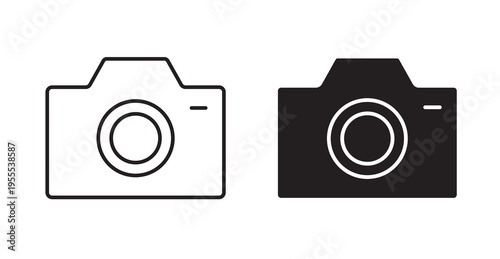 Camera icon. Vector illustration isolated on white.