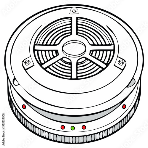 Smoke Detector with LED Indicators for Fire Safety and Alert System