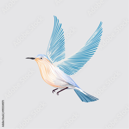 Vögel im Flug minimalistisch