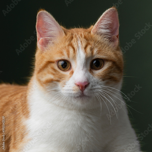 portrait of a cat in the studio