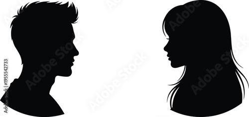 Black silhouettes of diverse people seated and standing in multiple poses, showing posture, gesture, social interaction, and human diversity