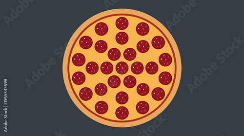 Delicious Pepperoni Pizza Food Item.