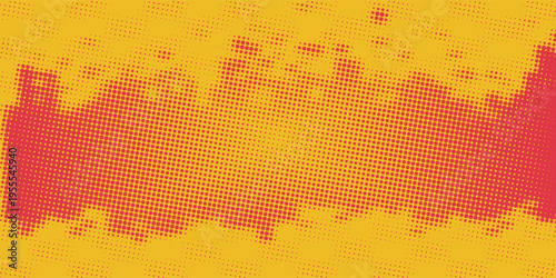 LED screen dot pattern, grid of glowing lights on orange background, blurred gradient effect. Abstract digital texture, technology backdrop with pixels, vibrant neon colors. Electronic display concept