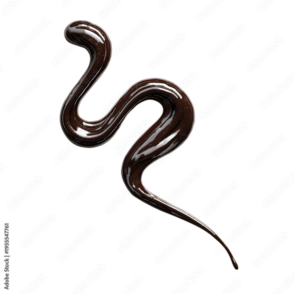 Fototapeta premium Brown Liquid Flow Closeup View.