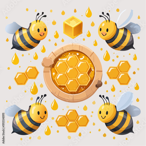 Bienen und Honig Set