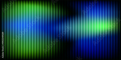 Glass gradient texture with teal and navy ripple pattern and smooth light distortion. Wavy abstract flow, futuristic blur effect, reeded vertical displacement.