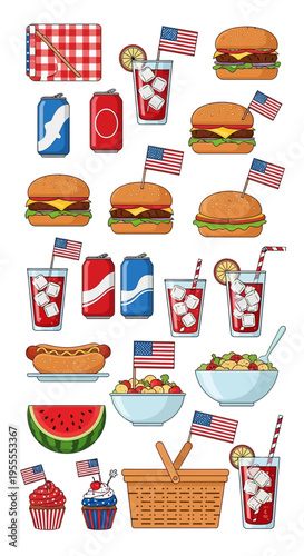 American Summer Food Picnic.