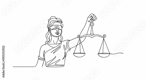 Justitia holding scales of justice blindfolded lady symbol of law and equality fair judgment concept