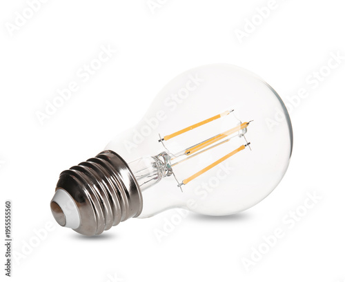 Light bulb on white background