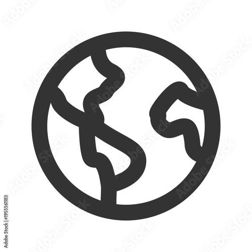 Globe Earth Line Icon