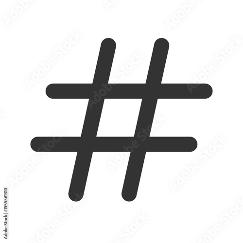 Hashtag Line Icon