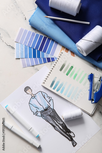 Color palette, fabric and s...